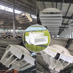 พัดลมอุตสาหกรรมขนาด 72 นิ้ว ใยแก้ว สำหรับโรงเรือนโค 2.2 กิโลวัตต์ ขับเคลื่อนด้วยสายพาน ใบพัดอลูมิเนียม 6 ใบ ปริมาณลมมาก สำหรับฟาร์มสัตว์ปีก - Product Image 3