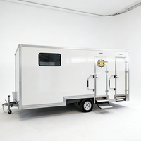 Maison mobile préfabriquée extensible de luxe en panneaux composites sur remorque