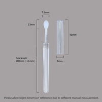 Bâtonnets applicateurs en nylon JIY OEM pour nail art, pinceaux réutilisables pour poudre chromée, outil de manucure avec virole sertie pour vernis gel