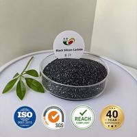 Fabricant de carbure de silicium noir à grain grossier F24 F30 F36 1-2mm 1-3mm, granulats de SiC noirs pour le sablage de métaux