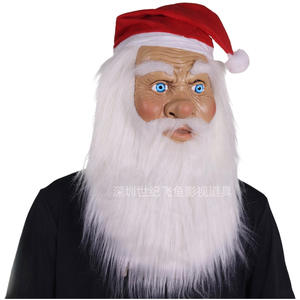 Halloween <span class=keywords><strong>Grinch</strong></span> vert cheveux monstre <span class=keywords><strong>masque</strong></span> noël voleur monstre Latex capuche gants vacances drôle accessoires - Product Image 4