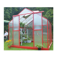 Serre de jardin en verre et métal robuste, cadre en aluminium, kit de serre en verre d'extérieur, serre de luxe préfabriquée pour plantes d'hiver pour la maison