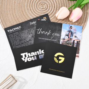 Impresión de lámina de oro láser personalizada Tarjetas de inserción de comercio electrónico Promoción de marca negra Lealtad comercial Tarjeta de agradecimiento de lujo - Product Image 1