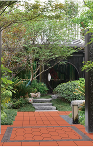 Sol <span class=keywords><strong>rouge</strong></span> vieux carreaux âgés avec étape nez - Product Image 4