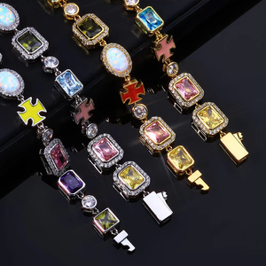New Opal <b>Bracelet</b>, Colored <b>Gemstone</b> <b>Bracelet</b>, Men's Hip-hop Jewelry Accessories Customization Tanjing Fashion Lijing Necklace - Product Image 4