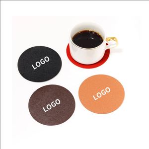ที่รองแก้วทรงกลมหนังกันลื่นโลโก้ตามสั่ง - Product Image 2