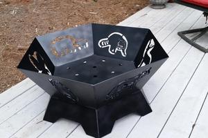 Antique <strong>Outdoor</strong> Corten Steel Bowl <strong>Fire</strong> <strong>Table</strong> - Product Image 2