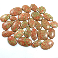 Cabochons en Unakite en Gros – Cristaux Naturels Verts, Formes et Tailles Variées, Lots de Pierres Précieuses pour Bijoux