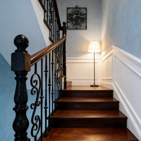 Balustres d'escalier en fer massif de haute qualité, faciles à installer, en forme de S, pour escalier d'appartement intérieur, villa