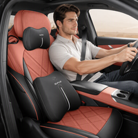 Housse de siège de voiture en cuir pour berline, ensemble complet 5 places, coussin de protection toutes saisons avec protection intérieure de la voiture