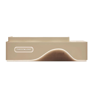 QTZ06 Oficina moderna Muebles de oficina comercial Salone Escritorio de recepción Mostrador de recepción Vestíbulo Mesa de recepción moderna de madera - Product Image 6