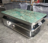 Meubles de discothèque modernes, table de bar à miroir infini 3D de luxe, table basse à LED avec changement de couleur RVB pour salon VIP