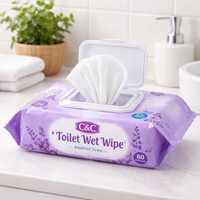 Lingettes jetables extra larges hypoallergéniques à base de plantes, papier toilette humide pour adultes