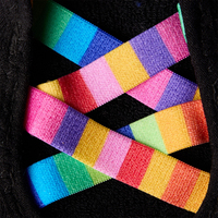Haute qualité plein orteil arc-en-ciel entrecroisé élastiques Yoga Grip chaussettes LOGO personnalisé coton 5 doigts Pilates Grip chaussettes pour les femmes