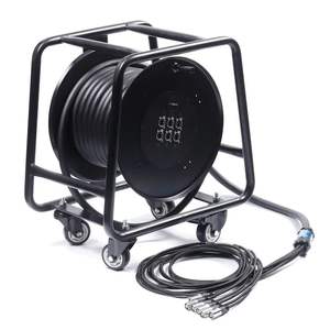 Câble réseau CAT6 coaxial XLR <span class=keywords><strong>50m</strong></span> avec enrouleur, connecteur 6 canaux, applicable en extérieur, forme de serpent, longueur 100m, connecteur <span class=keywords><strong>RJ45</strong></span> - Product Image 1