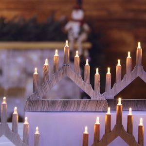 Offres Spéciales : Fournitures de Décoration de Noël – Pont de Bougies en Plastique Couleur Bois de 7L à Piles pour Ornement Festif ou Éclairage Décoratif Domestique - Product Image 5