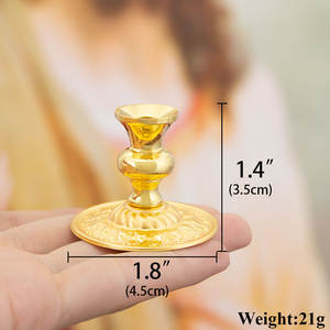 ゴールデン教会用品 家庭用祭壇 教会装飾 エレガントな宗教ギフト 聖なるキャンドルスタンド キリスト教卓上アクセサリー - Product Image 4