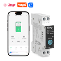 API WiFi Tuya Smart Switch Relay MCB Disjoncteur 1P+N avec Mesure et Contrôle de Temporisation Multiple 90-240V 6-63A CE Chayo