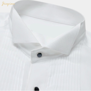 <span class=keywords><strong>Camicia</strong></span> da <span class=keywords><strong>uomo</strong></span> elegante con colletto a farfalla, 80% cotone, per matrimonio, sposo, con pieghe frontali e polsini alla francese per papillon - Product Image 3