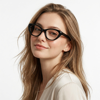 En stock, montures optiques en acétate unisexes, style œil de chat, plusieurs couleurs, lunettes de mode