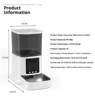 Distributeur automatique intelligent pour chats et chiens, 5L, en forme de bouteille, avec appel vidéo à distance contrôlé par application et batterie de secours