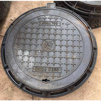 Couverture de regard et de grille d'égout en fer EN124 D400, noire, durable, taille personnalisée pour la sécurité routière
