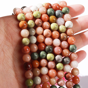 JD GEMS - Cuentas Redondas de Piedra Natural de Alxa de 6 mm, 8 mm y 10 mm para la Fabricación de Joyas, Pulseras y Collares - Product Image 1