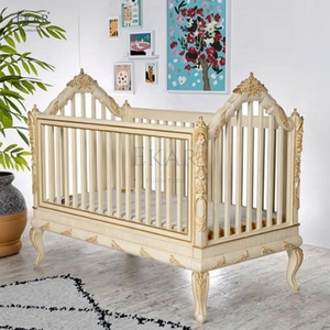 Cama de bebé Honey con barandillas de panal-Cuna convertible de lujo para niños pequeños para hoteles, villas y guarderías - Product Image 3