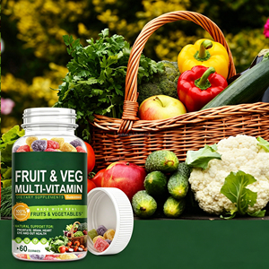 Gomitas de Frutas y Verduras Naturales al por Mayor, Fórmula de Suplemento Vitamínico Diario, Directo de Fábrica, Marca Privada, 60 Gomitas, Suministro a Granel - Product Image 3