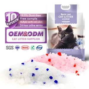 Silicone Gel Filler cho mèo nhà máy trực tiếp bán buôn 1-8 mét 1.6kg Sản phẩm vật nuôi Cung cấp petsafe scoopfree pha lê