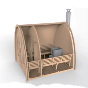 บ้านซาวน่ากระท่อมกลางแจ้งทำจากไม้สนสีขาว - Product Image 3