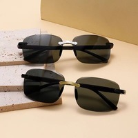 Lunettes de soleil pilote sans monture UV400 HD pour homme, spéciales conduite, style grenouille, vente en gros