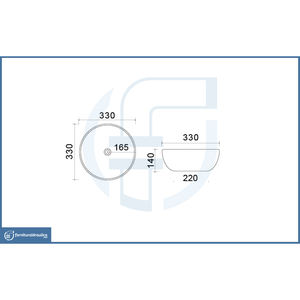 Lavabo de comptoir fin en céramique de porcelaine blanc moderne 330x140mm pour hôtels et restaurants, idéal pour le lavage et l'utilisation comme lavabo. - Product Image 3