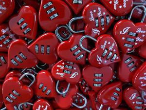 Candado de bloqueo encantador con combinación de 3 números en forma de corazón - Product Image 5