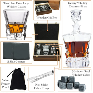 Verres à <span class=keywords><strong>whisky</strong></span> Decantadores De Vidrio de luxe premium avec pierres pour cadeaux d'affaires - Product Image 2