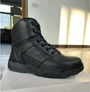 Botas tácticas largas de cuero de grano completo personalizadas DFS16, botas de senderismo tácticas PDRM de alta calidad hasta el tobillo - Product Image 2