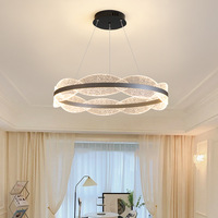 Nouveau Lustre LED en Acrylique Blanc 2024, Garantie 5 Ans, Anti-Éblouissement, CRI Élevé 90, Durée de Vie 30 000 Heures, Haute Luminosité pour Salon