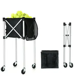 TY-1015H Folding Aluminum Alloy Tennis Cart Mobile Portable Basket Cart