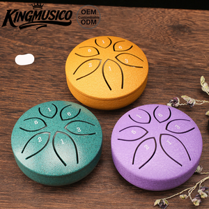 Mini tambour <span class=keywords><strong>à</strong></span> langue en acier pour enfants |   Instrument <span class=keywords><strong>de</strong></span> percussion <span class=keywords><strong>de</strong></span> poche <span class=keywords><strong>à</strong></span> 6 notes <span class=keywords><strong>de</strong></span> 3 pouces |   Jouet musical classique traditionnel portable, cadeau - Product Image 6