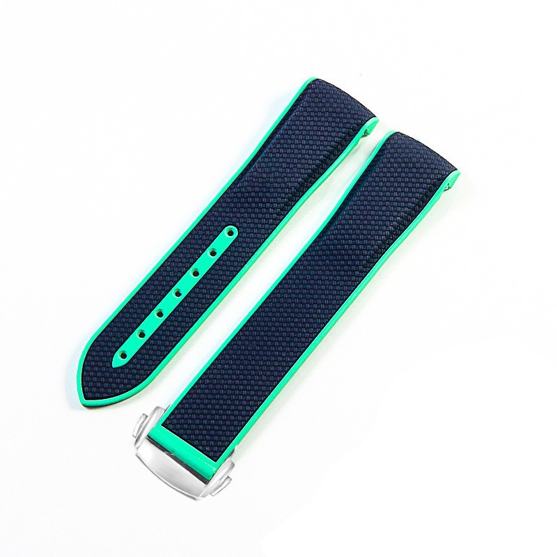 Vert malachite + boucle argentée