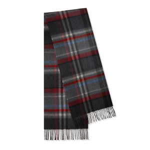 Bufanda a cuadros cepillada tejida de Cachemira pura <span class=keywords><strong>C</strong></span> para chal de hombre con tartán comprobado OEM personalizar lana lujosa - Product Image 4