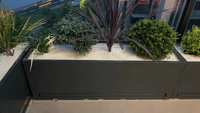 Pots d'arbres Boîte d'arbre extérieure en acier inoxydable avec clôture de piscine amovible pour parterres de fleurs et jardins
