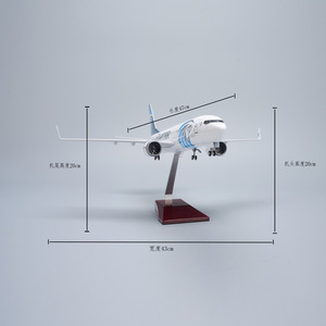 Modelo de Avión B737 a Escala 1/85 de 47 cm, Réplica del Avión <span class=keywords><strong>Egipto</strong></span> 737 con Luces, Adorno de Avión de Pasajeros Simulado, Regalo de Colección - Product Image 4