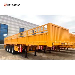 ZW Group 3/4 Axle Sidewall Trailer 40FT Container Sidedrop Semi Trailer Aparador Remolque a la venta - Product Image 1