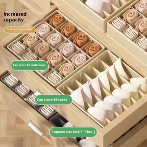 24/16/7Grids Modern Oxford Foldable Underwear Organizer Cabinets Drawer Storage <b>Box</b> Hard Bra <b>Socks</b> Organizer Living Room Clothes - Product Image 3