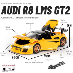 <span class=keywords><strong>1</strong></span>:<span class=keywords><strong>24</strong></span> Aodi R8 <span class=keywords><strong>modellino</strong></span> di auto in metallo pressofusa in lega di luci acustiche ruote mobili decorano ornamento <span class=keywords><strong>1</strong></span>:<span class=keywords><strong>24</strong></span> modellini di auto in <span class=keywords><strong>scala</strong></span> - Product Image 4