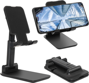 Support de téléphone pliable pour bureau, réglable en hauteur et en angle, adapté au bureau, au bureau à domicile, support pour tablette, compatible avec tous les iPhones - Product Image 1
