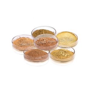 Pigment en poudre de laiton échantillon gratuit pour l'impression et le revêtement de peinture à l'encre pour cuir avec des perles de cuivre et d'or en bronze - Product Image 1