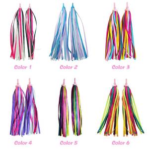 Cintas para <span class=keywords><strong>manillar</strong></span> de bicicleta para niños y niñas, cintas con borlas y colores del Arcoíris, 2 unidades - Product Image 5