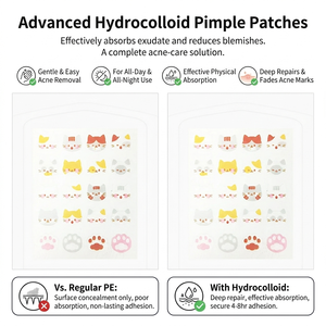 Parches Hidrocoloides para el Acné con Diseño de Gato, Absorción Profunda, <span class=keywords><strong>Curación</strong></span> Rápida, Protección Diurna y Nocturna - Product Image 5